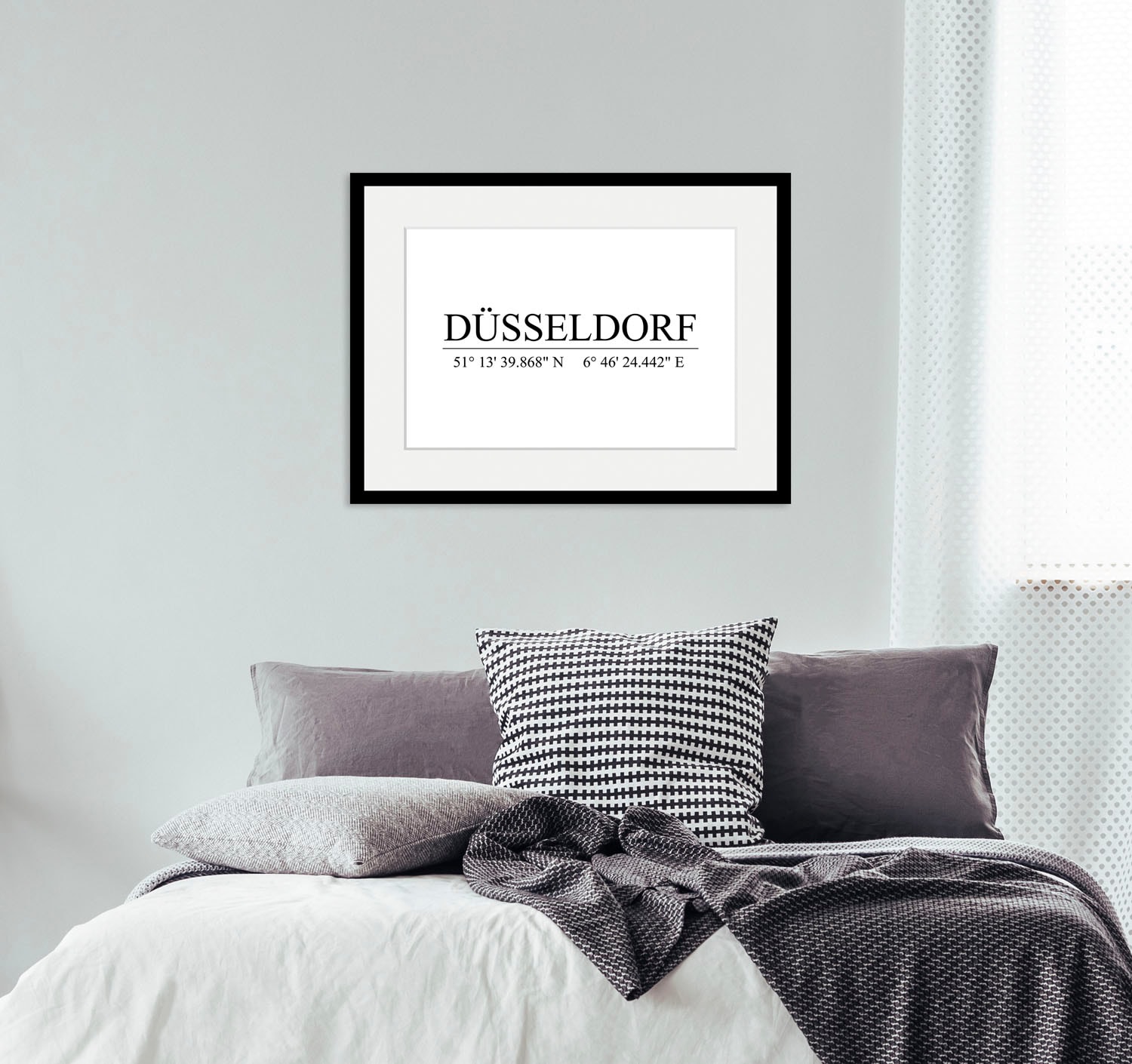queence Bild »DÜSSELDORF«, Städte-Stadt-Düsseldorf-Schwarz-Weiss, (1 St.), HD Premium Poster-Druck inkl. Holzrahmen queence Bild »DÜSSELDORF«, Städte-Stadt-Düsseldorf-Schwarz-Weiss, (1 St.), HD Premium Poster-Druck inkl. Holzrahmen von queence