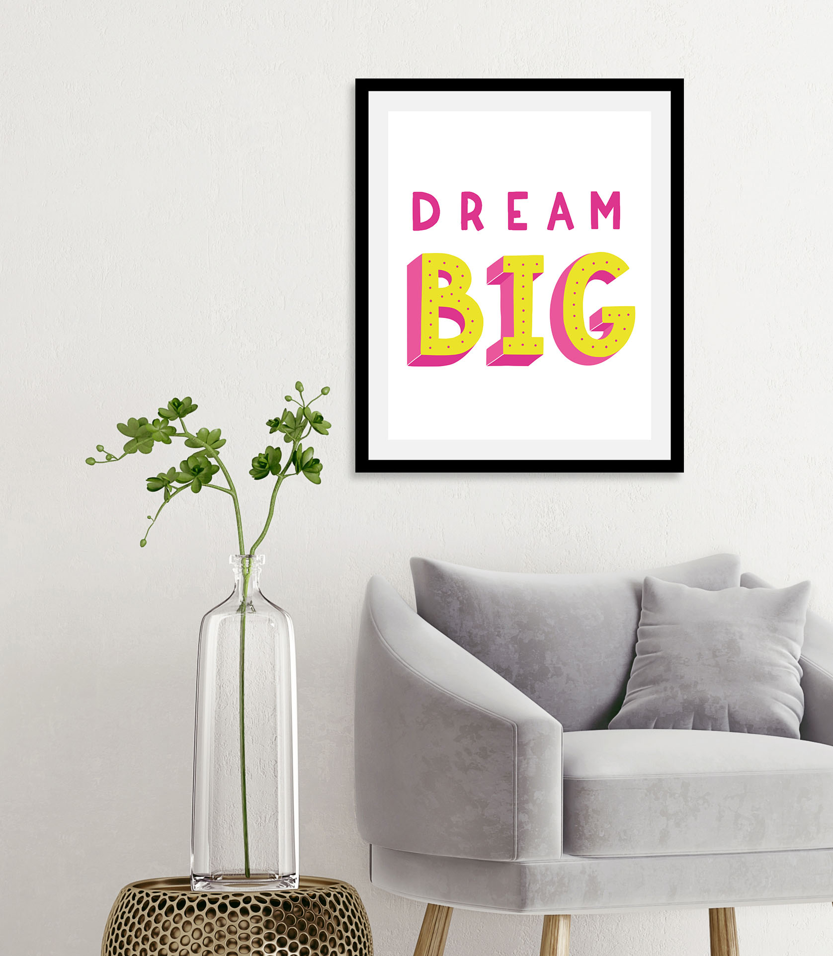 queence Bild »Dream Big«, Schriftzüge, (1 St.) von queence