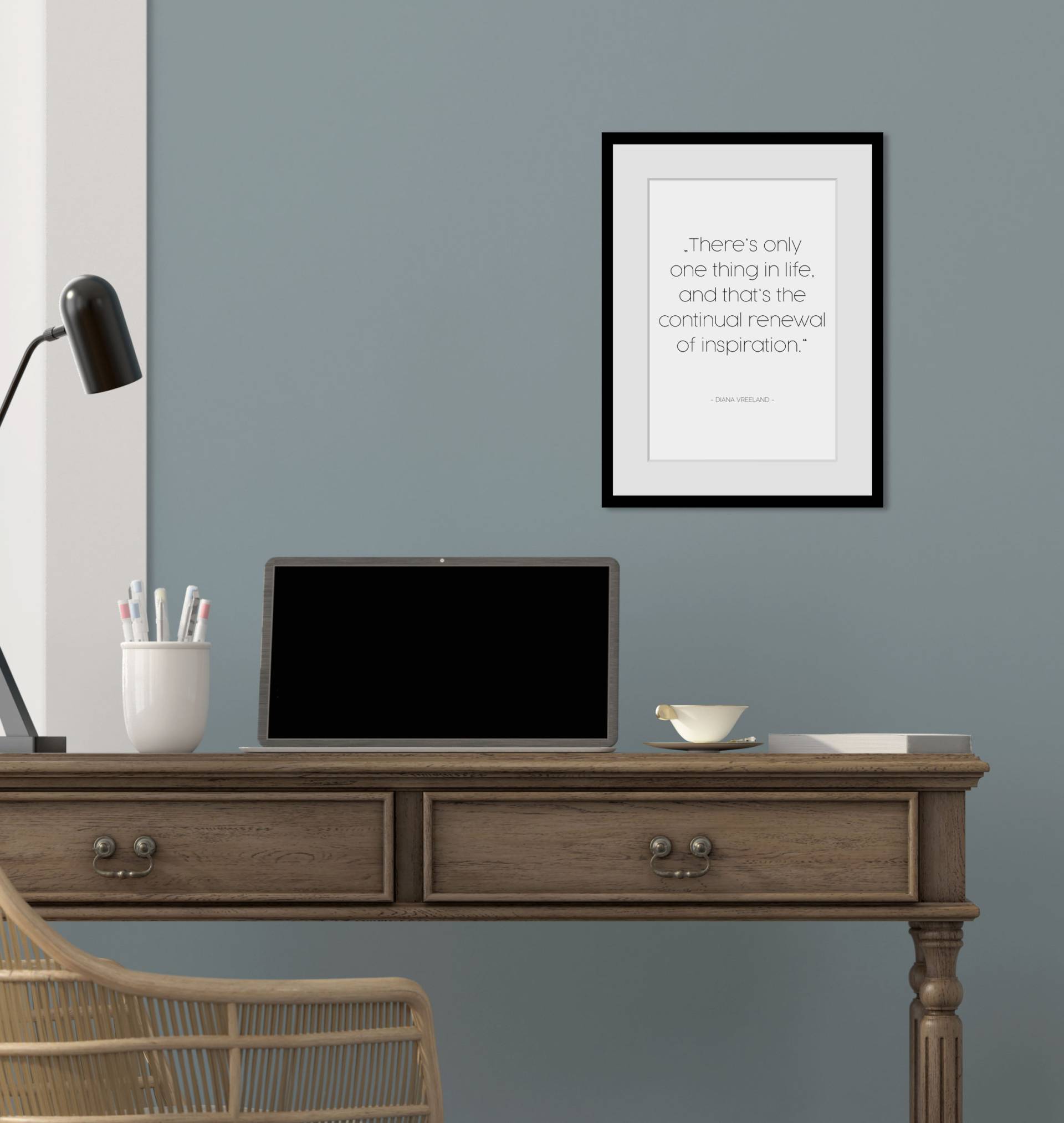 queence Bild »Zitat Vreeland«, Schriftzug-Schriftzüge-Sprüche & Texte-Schwarz-Weiss, (1 St.), HD Premium Poster-Druck inkl. Holzrahmen queence Bild »Zitat Vreeland«, Schriftzug-Schriftzüge-Sprüche & Texte-Schwarz-Weiss, (1 St.), HD Premium Poster-Druck inkl. Holzrahmen von queence