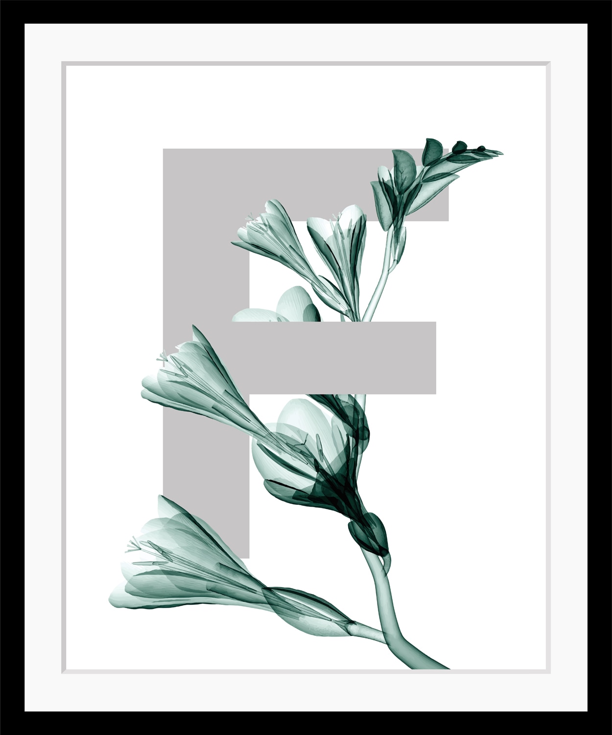 queence Bild »F-Flower«, Buchstaben, gerahmt, Blume, Blätter queence Bild »F-Flower«, Buchstaben, gerahmt, Blume, Blätter von queence