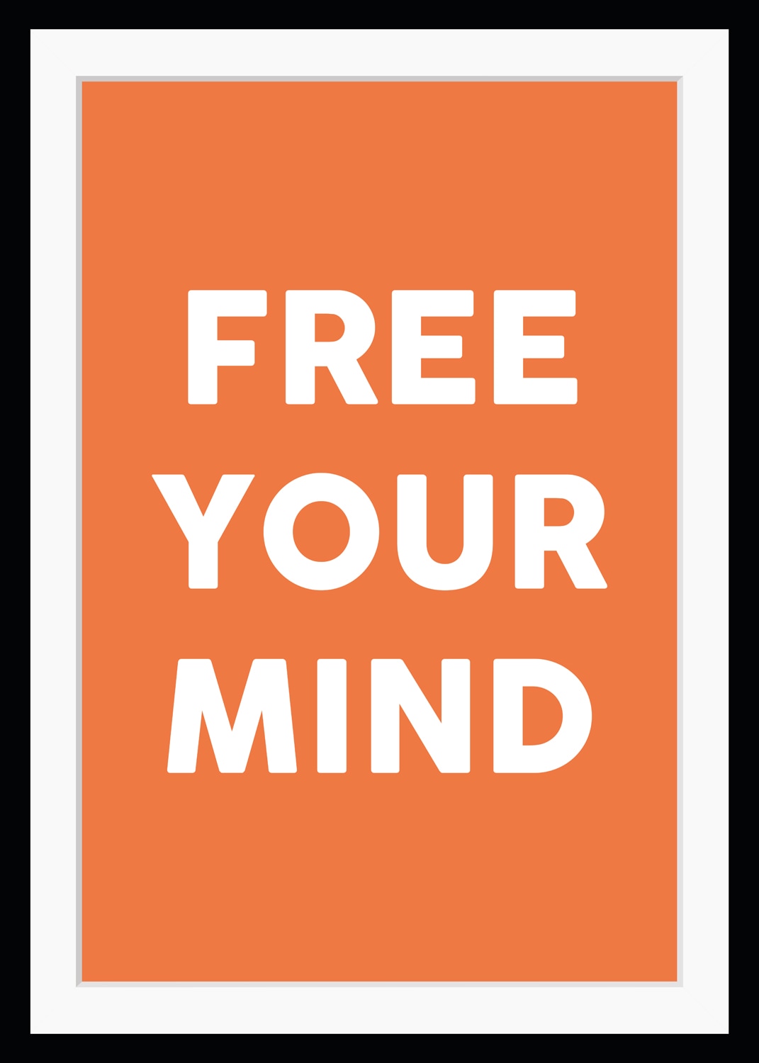 queence Bild »FREE YOUR MIND«, Sprüche & Texte-Motivationsbilder-Schriftzug, HD Premium Poster-Druck inkl. Holzrahmen queence Bild »FREE YOUR MIND«, Sprüche & Texte-Motivationsbilder-Schriftzug, HD Premium Poster-Druck inkl. Holzrahmen von queence