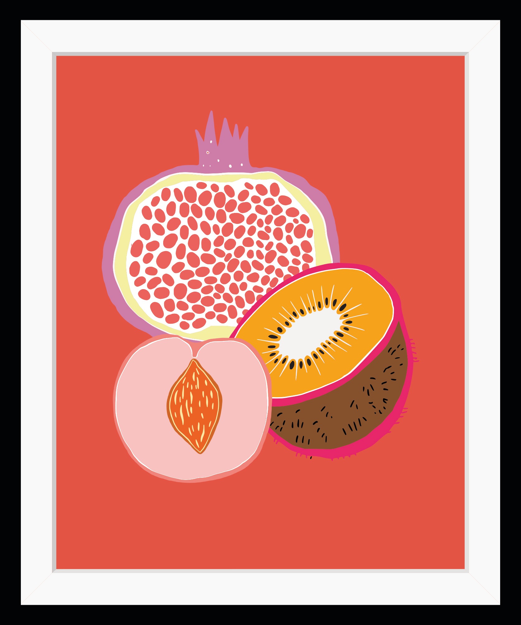 queence Bild »Franka«, Obst-Obst Bilder-Kunst-Lebensmittel-Orange, HD Premium Poster-Druck inkl. Holzrahmen queence Bild »Franka«, Obst-Obst Bilder-Kunst-Lebensmittel-Orange, HD Premium Poster-Druck inkl. Holzrahmen von queence