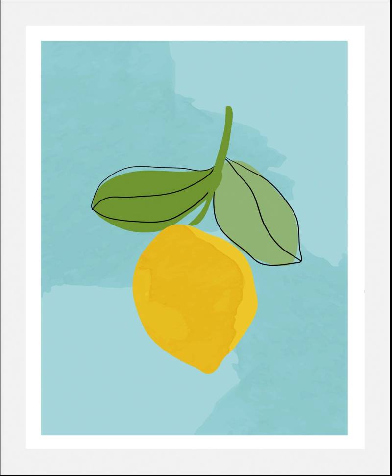 queence Bild »Fuego«, Obst-Obst Bilder-Essen-Lebensmittel-Kunst-Figuren, (1 St.), HD Premium Poster-Druck inkl. Holzrahmen von queence