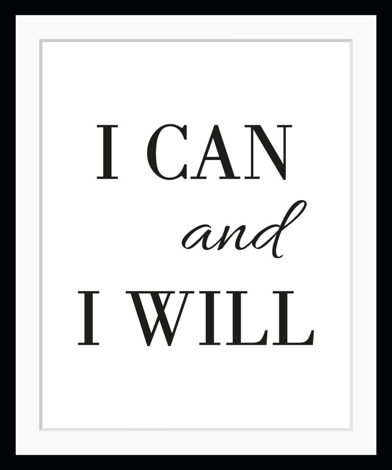 queence Bild »I CAN AND I WILL«, Buchstaben von queence