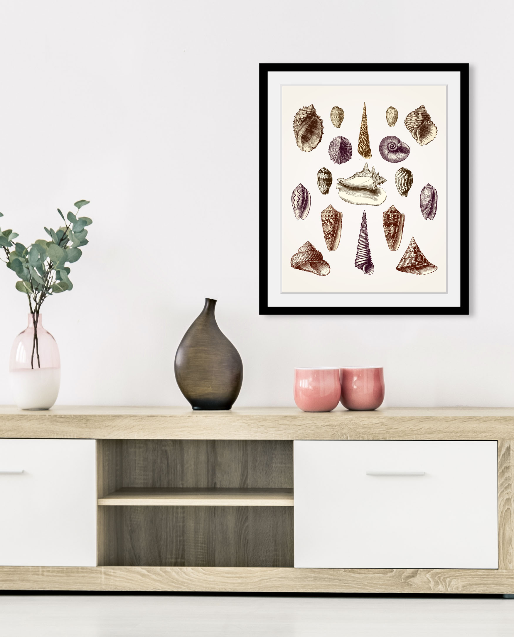 queence Bild »Karl«, Meer-Wassertiere-Kunst, (1 St.), HD Premium Poster-Druck inkl. Holzrahmen von queence