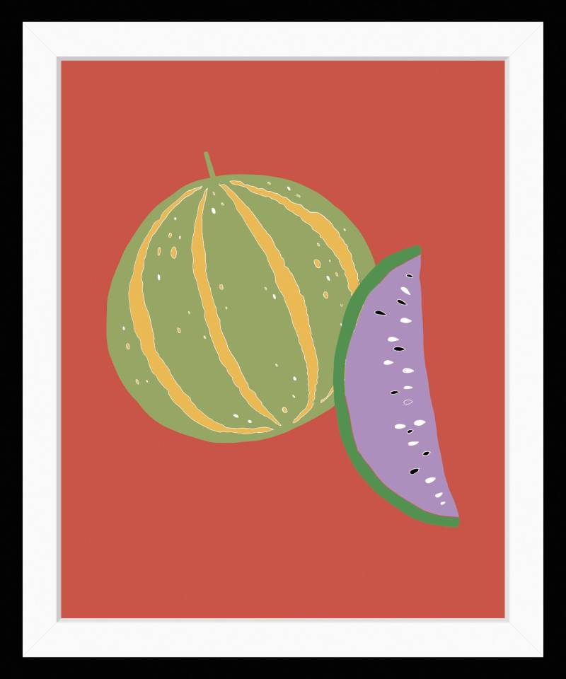queence Bild »Kimmy«, Obst-Obst Bilder-Lebensmittel-Essen-Kunst-Figuren, (1 St.), HD Premium Poster-Druck inkl. Holzrahmen von queence