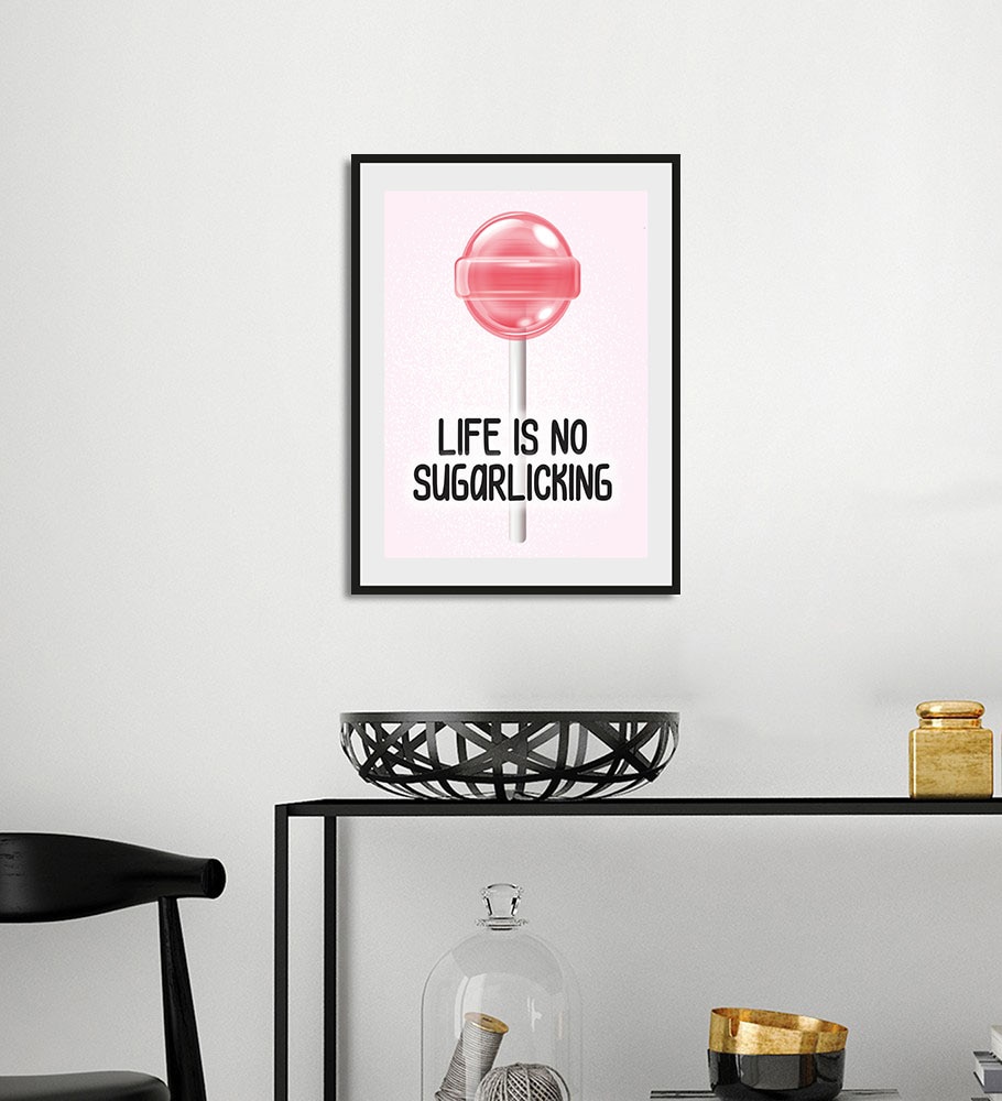 queence Bild »LIFE IS NO SUGARLICKING«, Schriftzug, (1 St.) von queence