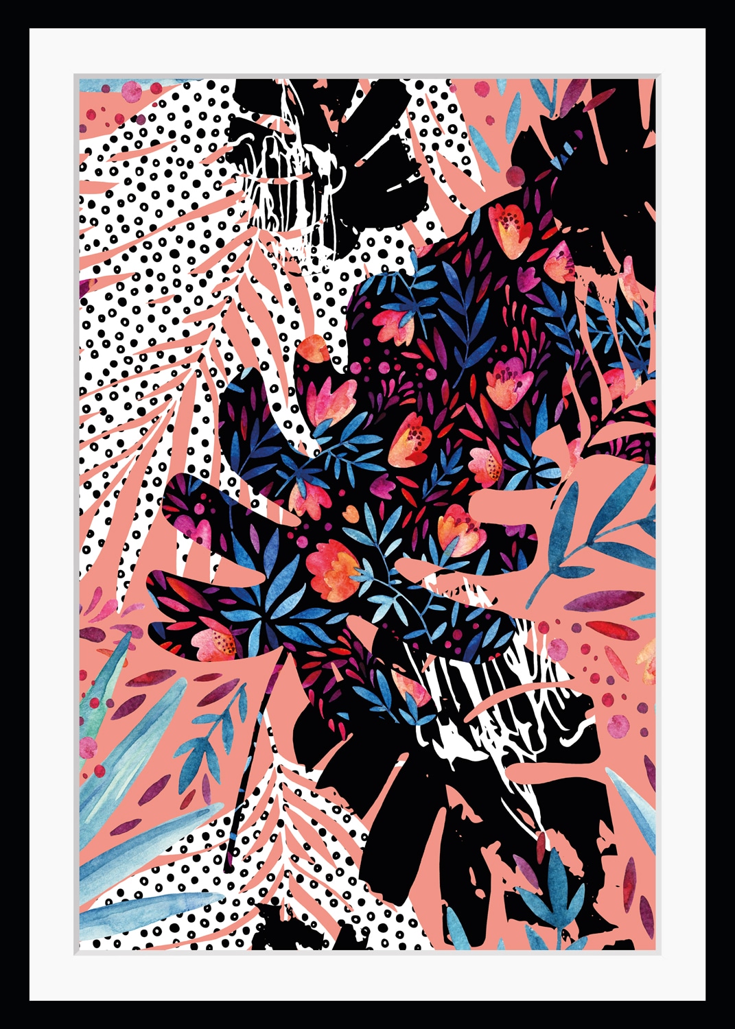 queence Bild »Liv«, Blumen-Abstrakt-Kunst-Modern-Gemälde-Blätter, HD Premium Poster-Druck inkl. Holzrahmen queence Bild »Liv«, Blumen-Abstrakt-Kunst-Modern-Gemälde-Blätter, HD Premium Poster-Druck inkl. Holzrahmen von queence