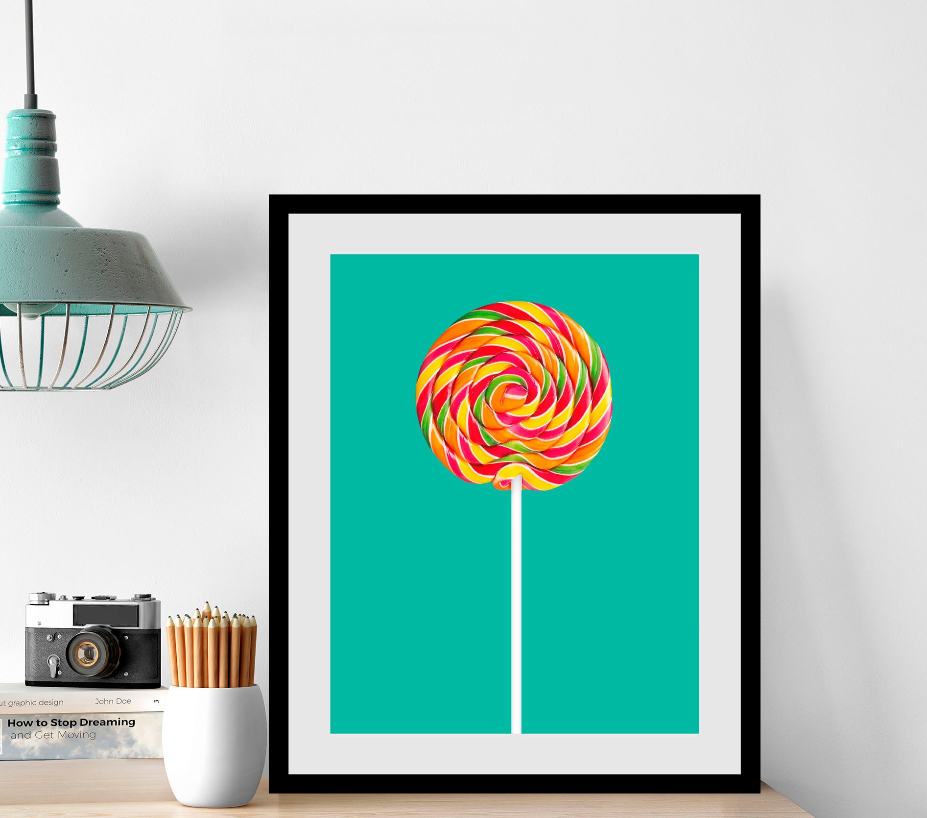 queence Bild »Lollipop«, Süssigkeiten-Kunst-Foto-Süssspeisen-Lebensmittel, (1 St.), HD Premium Poster-Druck inkl. Holzrahmen queence Bild »Lollipop«, Süssigkeiten-Kunst-Foto-Süssspeisen-Lebensmittel, (1 St.), HD Premium Poster-Druck inkl. Holzrahmen von queence