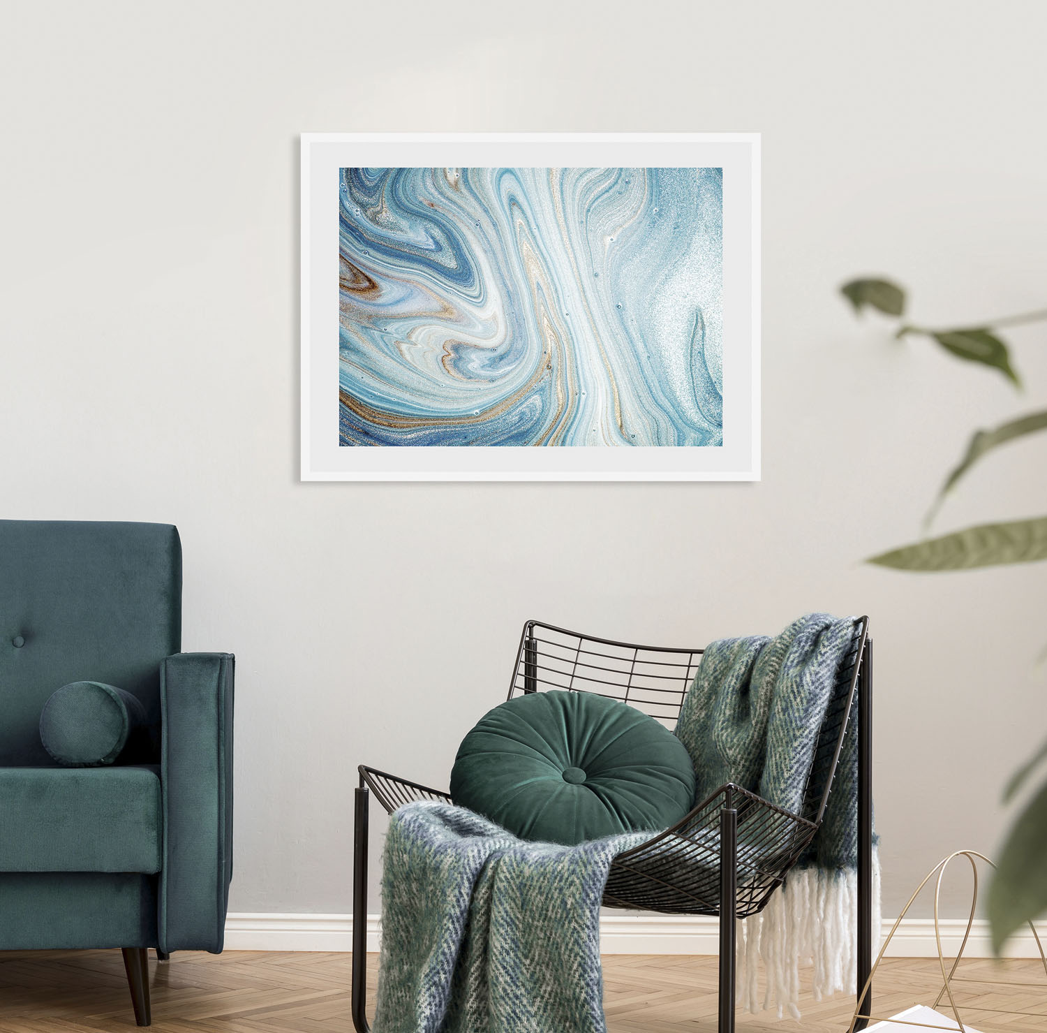 queence Bild »Marcello«, Abstrakt-Marmor-Kunst-Gemälde, (1 St.), HD Premium Poster-Druck inkl. Holzrahmen queence Bild »Marcello«, Abstrakt-Marmor-Kunst-Gemälde, (1 St.), HD Premium Poster-Druck inkl. Holzrahmen von queence