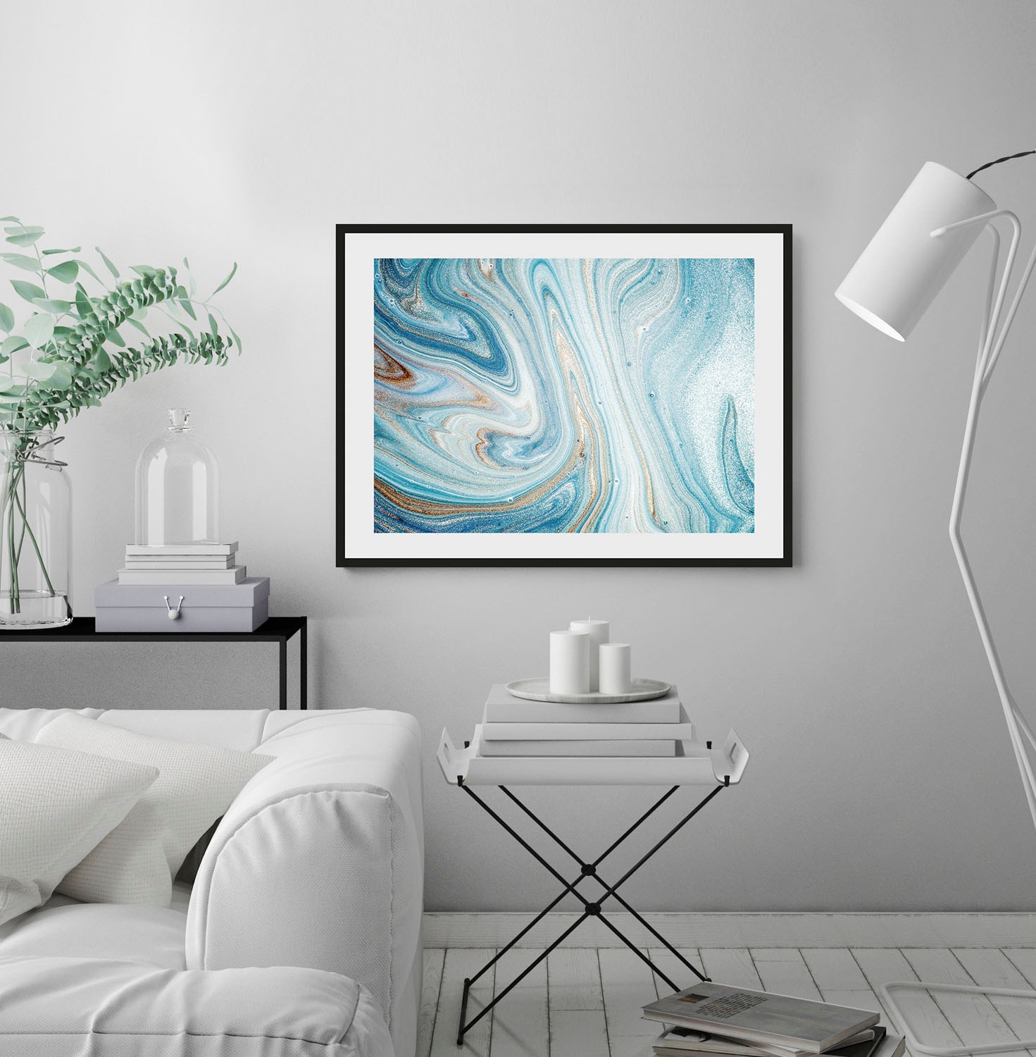 queence Bild »Marcello«, Abstrakt-Marmor-Kunst-Gemälde, (1 St.), HD Premium Poster-Druck inkl. Holzrahmen queence Bild »Marcello«, Abstrakt-Marmor-Kunst-Gemälde, (1 St.), HD Premium Poster-Druck inkl. Holzrahmen von queence