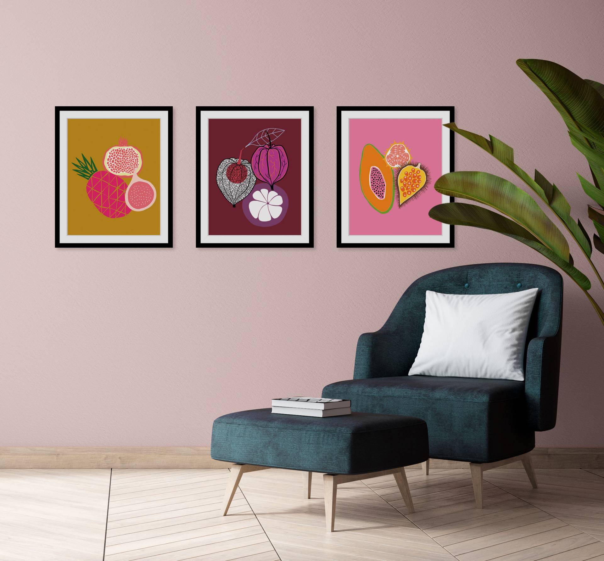 queence Bild »Marlene«, Obst-Obst Bilder-Lebensmittel-Essen-Kunst-Figuren, (1 St.), HD Premium Poster-Druck inkl. Holzrahmen queence Bild »Marlene«, Obst-Obst Bilder-Lebensmittel-Essen-Kunst-Figuren, (1 St.), HD Premium Poster-Druck inkl. Holzrahmen von queence
