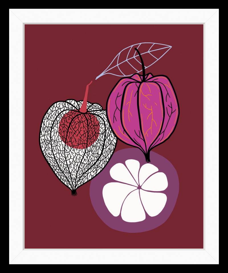 queence Bild »Marlene«, Obst-Obst Bilder-Lebensmittel-Essen-Kunst-Figuren, (1 St.), HD Premium Poster-Druck inkl. Holzrahmen von queence
