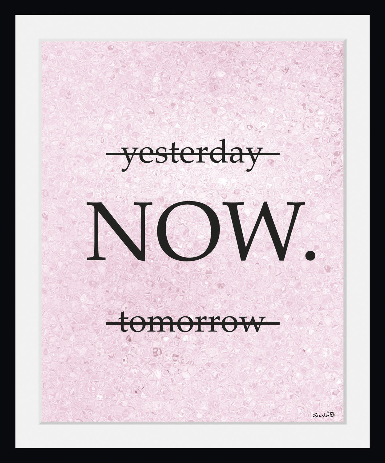 queence Bild »NOW.«, Schriftzüge-Schriftzug-Sprüche & Texte-Motivationsbilder, (1 St.), HD Premium Poster-Druck inkl. Holzrahmen von queence