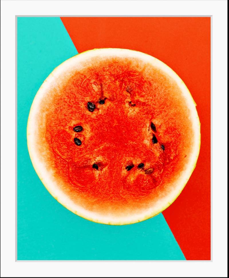 queence Bild »Nils«, Obst-Obst Bilder-Lebensmittel-Essen-Kunst-Figuren, (1 St.), HD Premium Poster-Druck inkl. Holzrahmen von queence