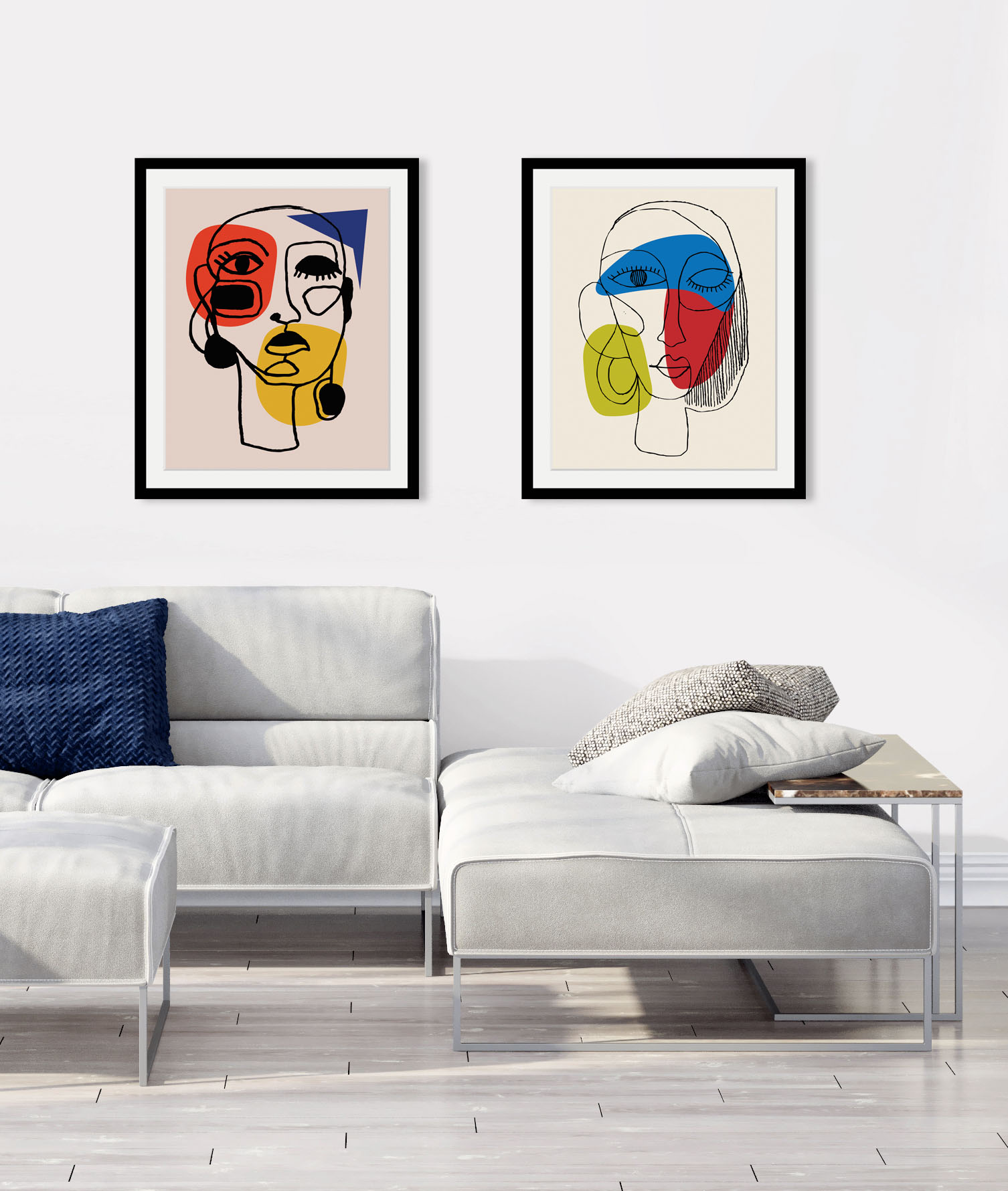 queence Bild »Patrischa«, Abstrakt-Kunst-Gemälde-Figuren-Modern-Gesicht, (1 St.), HD Premium Poster-Druck inkl. Holzrahmen queence Bild »Patrischa«, Abstrakt-Kunst-Gemälde-Figuren-Modern-Gesicht, (1 St.), HD Premium Poster-Druck inkl. Holzrahmen von queence