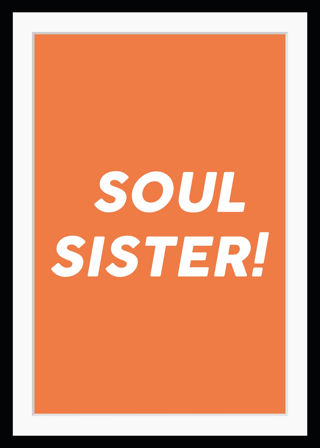 queence Bild »SOUL SISTER!«, Sprüche-Schriftzug-Schriftzüge, HD Premium Poster-Druck inkl. Holzrahmen queence Bild »SOUL SISTER!«, Sprüche-Schriftzug-Schriftzüge, HD Premium Poster-Druck inkl. Holzrahmen von queence