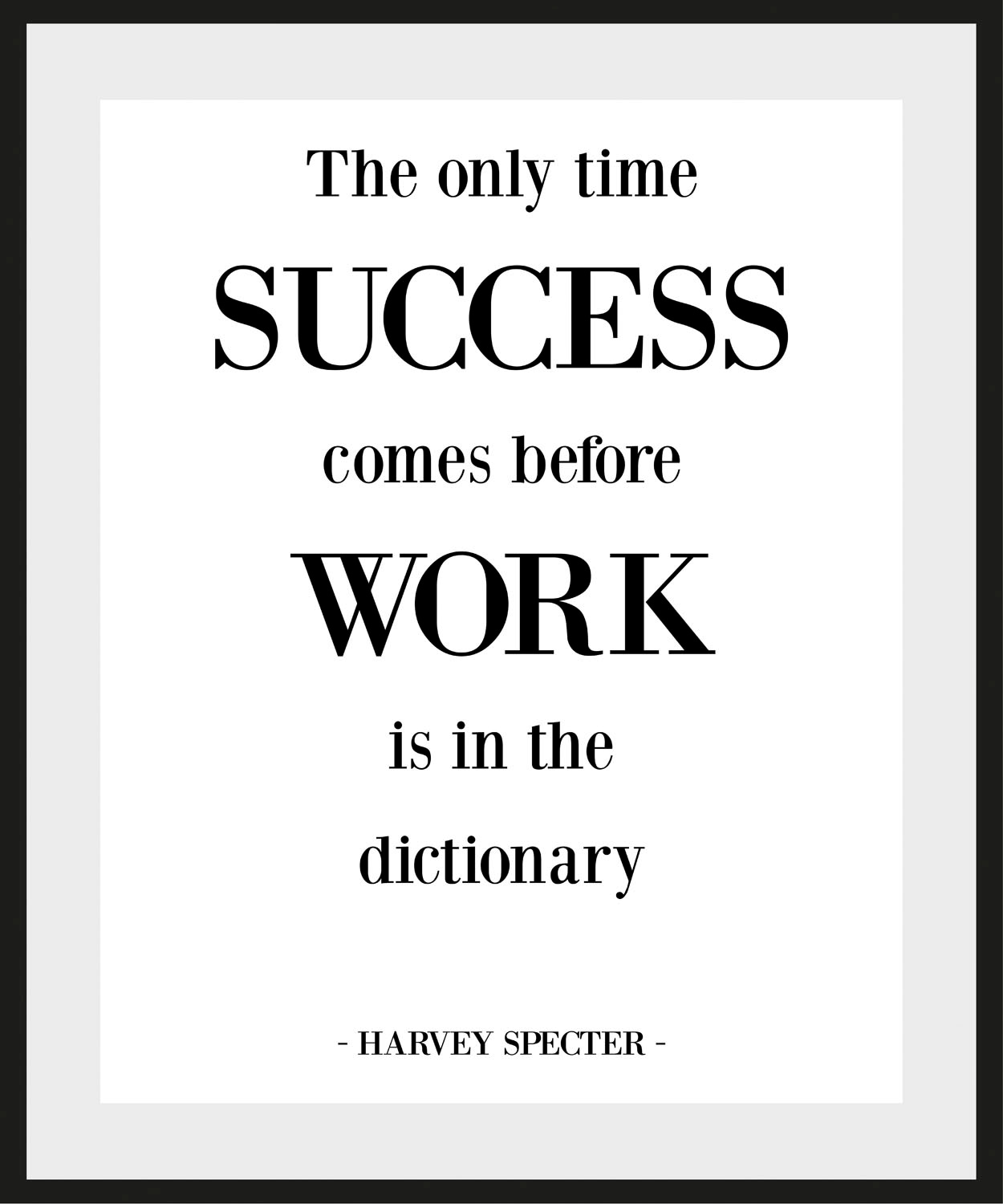queence Bild »Harvey Specter«, Schriftzug-Humor-Sprüche & Texte-Schwarz-Weiss-Filmfiguren, (1 St.), HD Premium Poster-Druck inkl. Holzrahmen queence Bild »Harvey Specter«, Schriftzug-Humor-Sprüche & Texte-Schwarz-Weiss-Filmfiguren, (1 St.), HD Premium Poster-Druck inkl. Holzrahmen von queence