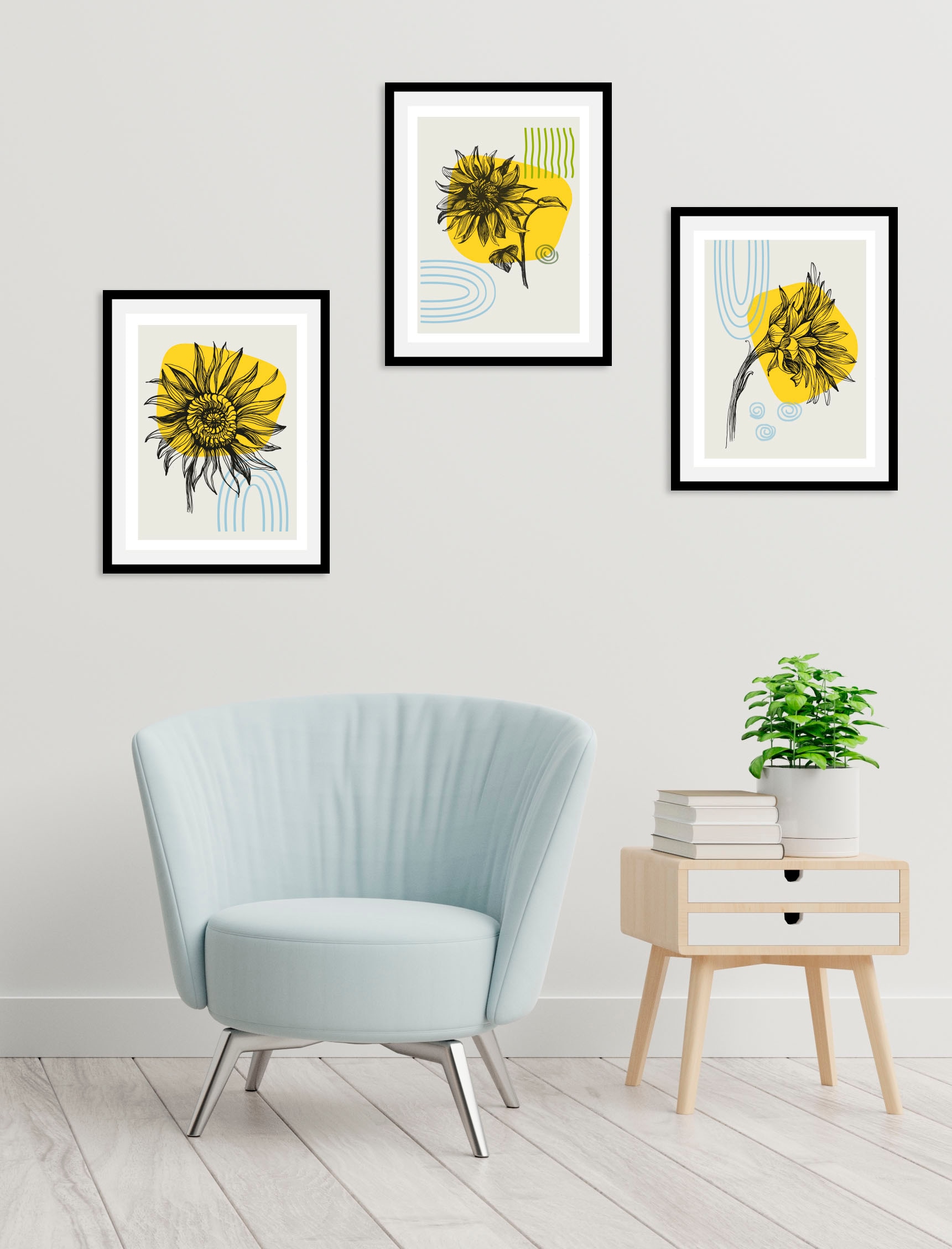 queence Bild »Set Sunflower«, Blumen, (1 St.) von queence
