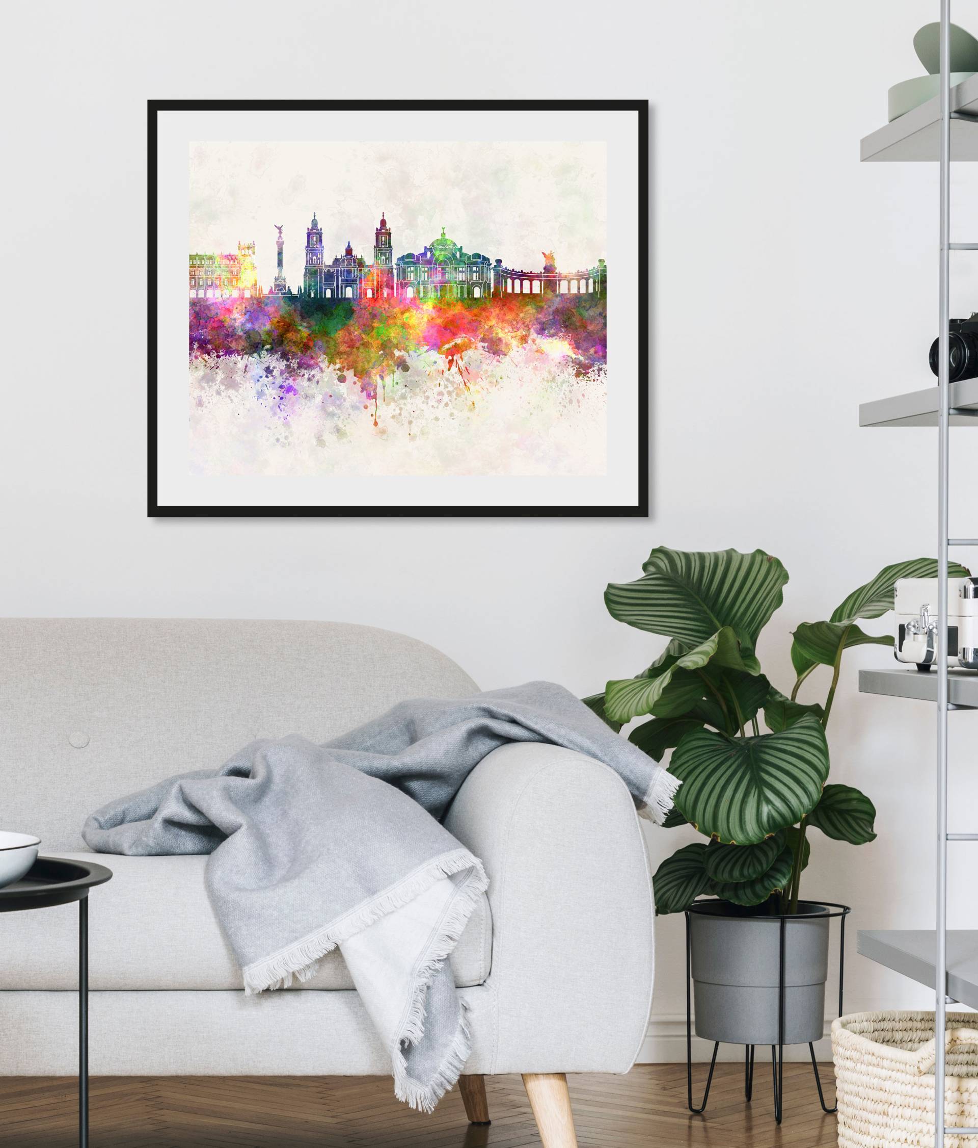 queence Bild »Skyline Color Splash«, Städte, (1 St.) von queence