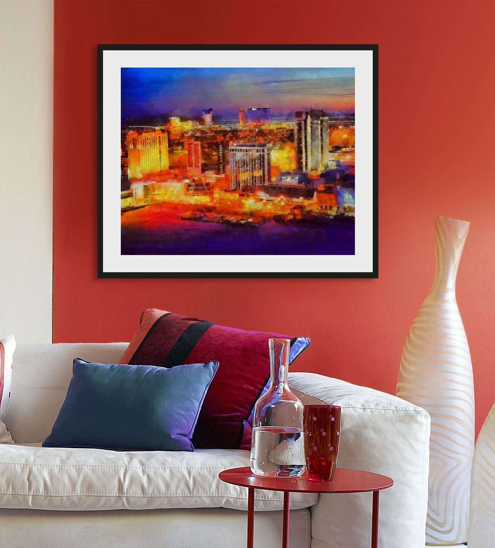 queence Bild »Las Vegas«, Städte-Stadt-Amerika-Himmel-Bilder von Amerika-Gebäude-Kunst, (1 St.), HD Premium Poster-Druck inkl. Holzrahmen queence Bild »Las Vegas«, Städte-Stadt-Amerika-Himmel-Bilder von Amerika-Gebäude-Kunst, (1 St.), HD Premium Poster-Druck inkl. Holzrahmen von queence