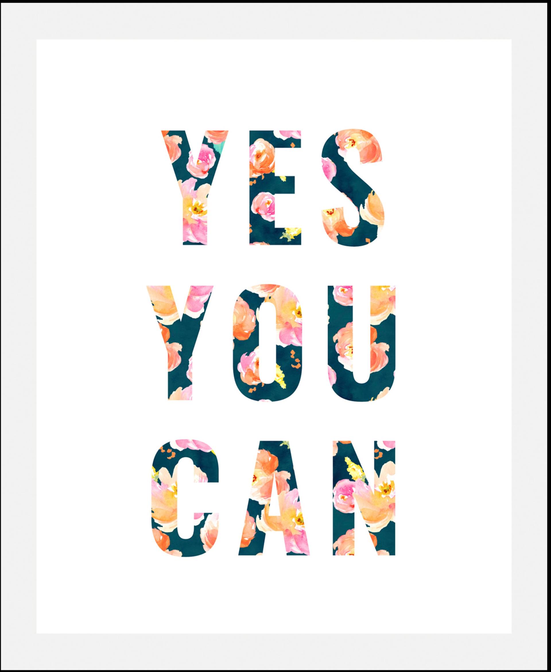 queence Bild »Yes you can«, Schriftzüge, (1 St.) von queence