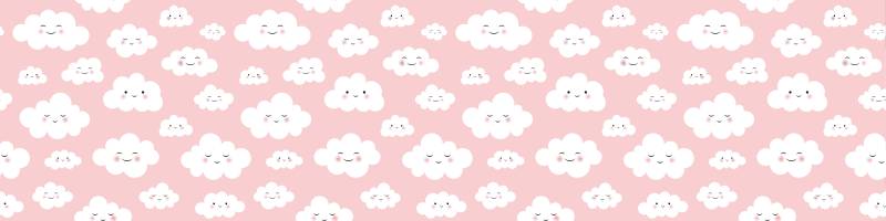 queence Bordüre »Auf rosa Wolken«, gemustert, 3er Set, selbstklebend, kinderleichte Anbringung, Sticker von queence