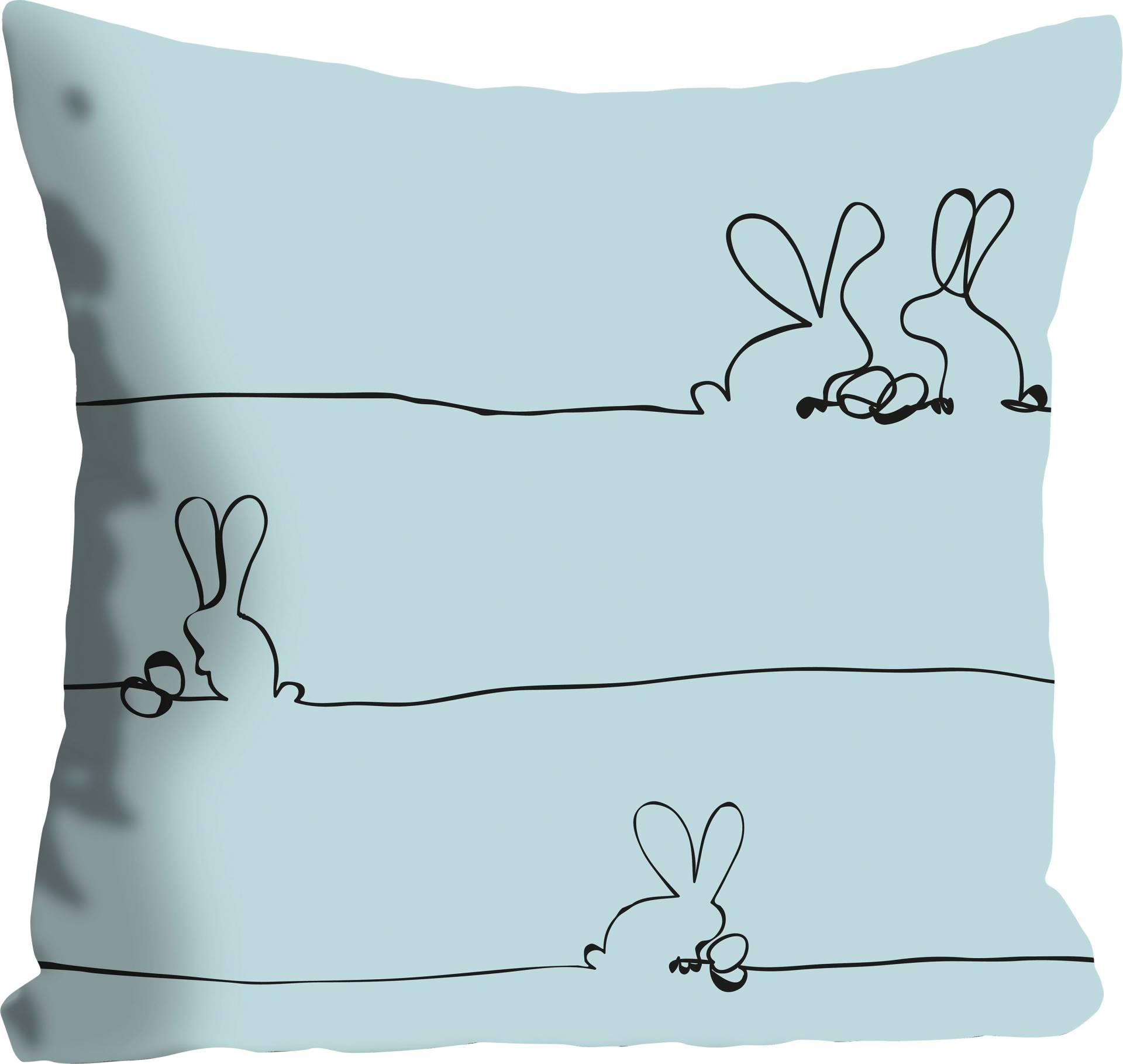 queence Dekokissen »Bunny Family mint« von queence