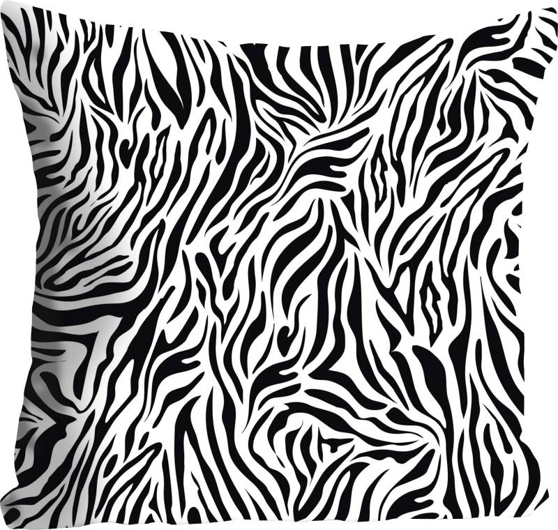 queence Dekokissen »Finn«, Kissenhülle,Zebra-Fell,Tiermuster,Geometrisch,Schwarz-Weiss,Naturmotiv von queence
