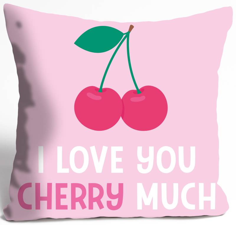 queence Dekokissen »I LOVE YOU CHERRY MUCH« von queence