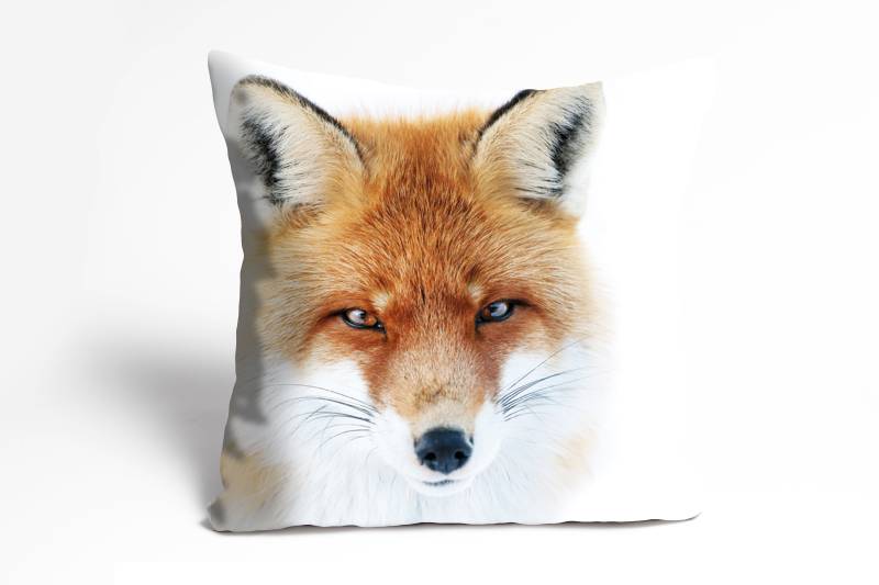 queence Dekokissen »Joleen«, Kissenhülle,Fuchskopf,Fuchs,Tiermotiv,Waldtier,Gezeichnet,Naturmotiv von queence