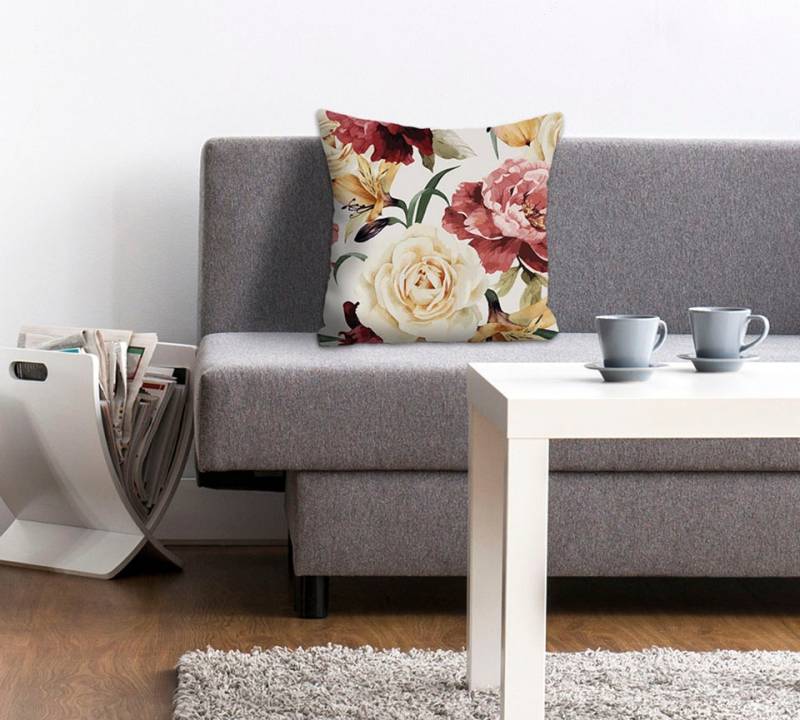 queence Dekokissen »Larissa«, Kissenhülle,Blumen,Blüten,Florales Design,Naturmotiv,Zart,Farbenfroh von queence