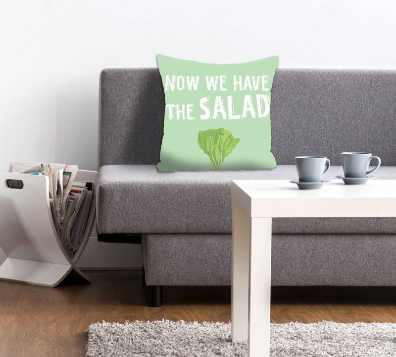 queence Dekokissen »NOW WE HAVE THE SALAD«, Kissenhülle ohne Füllung, 1 Stück von queence