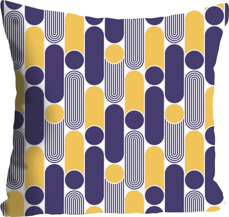 queence Dekokissen »Susan«, Kissenhülle,Abstrakte Formen,Lila,Gelb,Geometrisch,Modern,Farbenfroh von queence