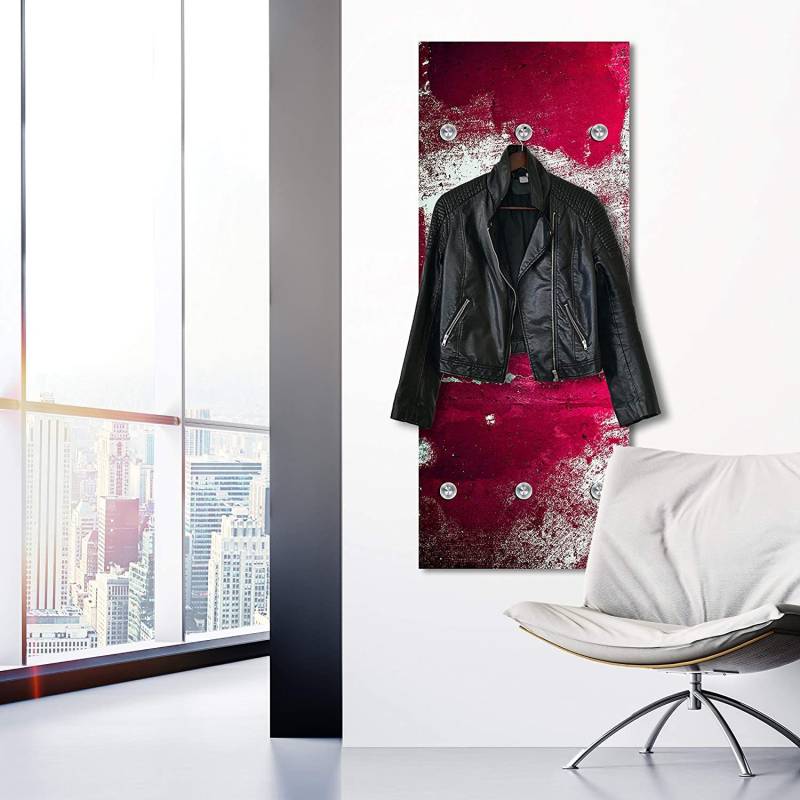 queence Garderobenleiste »Alaula«, Wand Garderobe, wischtechnik, Beton Optik, clean, platzsparend von queence