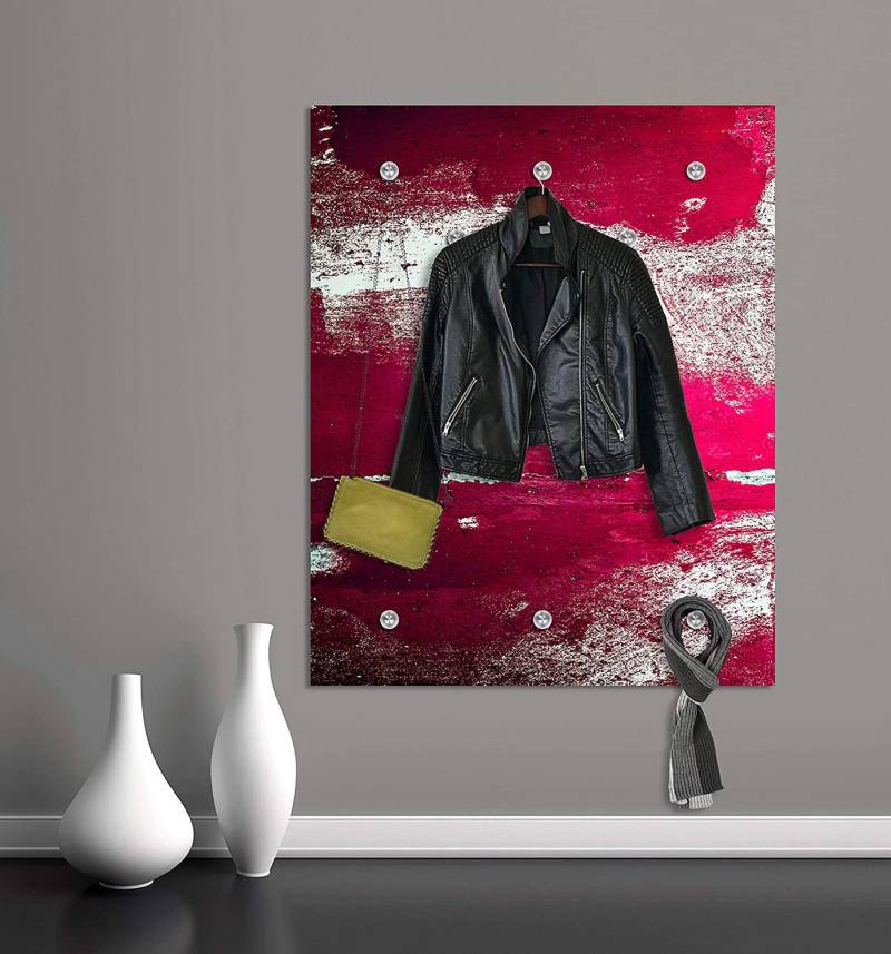 queence Garderobenleiste »Alaula«, Wand Garderobe, wischtechnik, Beton Optik, clean, platzsparend von queence