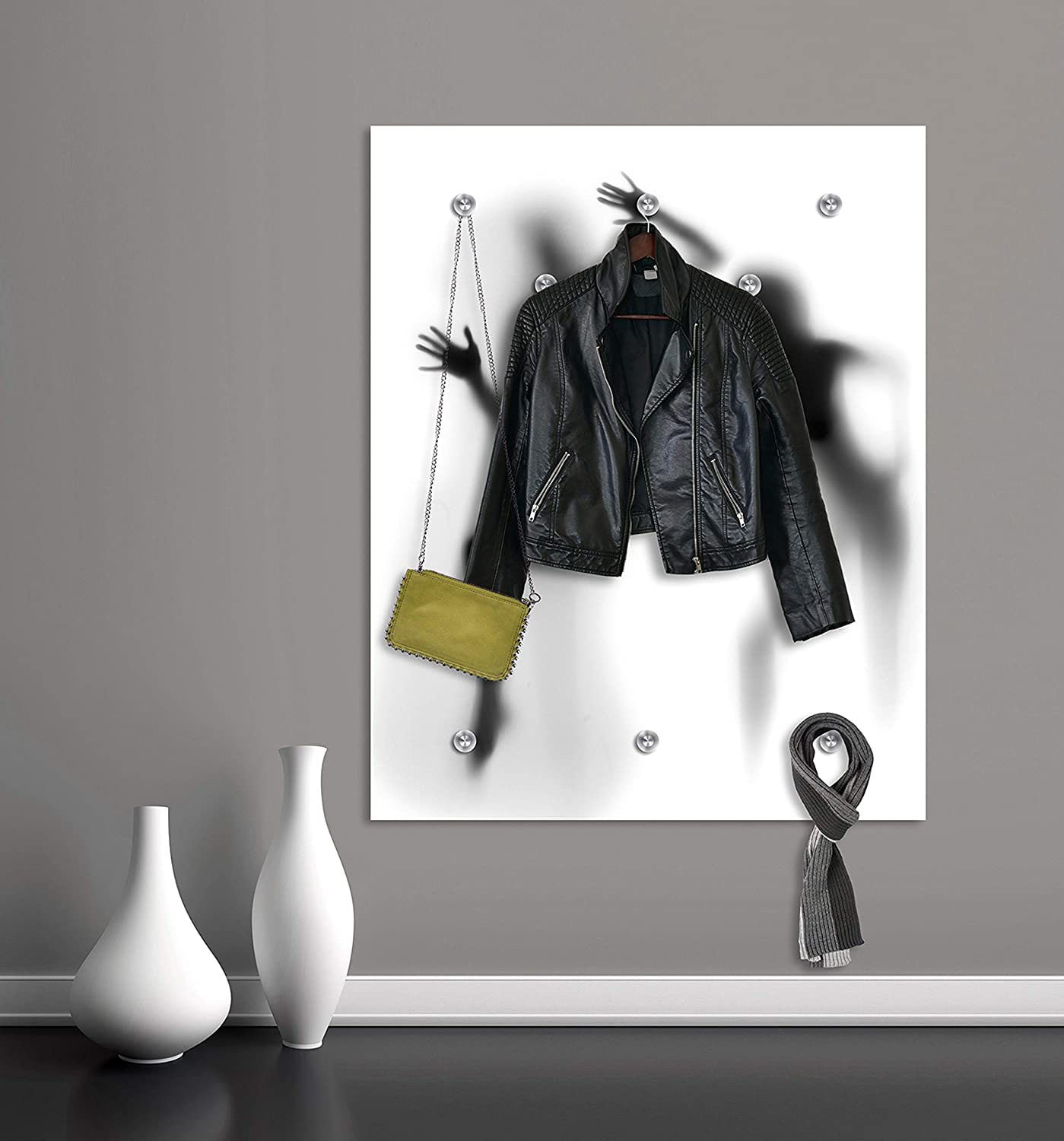 queence Garderobenleiste »Girlsclub«, Wand Garderobe, stylisch, weiss, platzsparend queence Garderobenleiste »Girlsclub«, Wand Garderobe, stylisch, weiss, platzsparend von queence