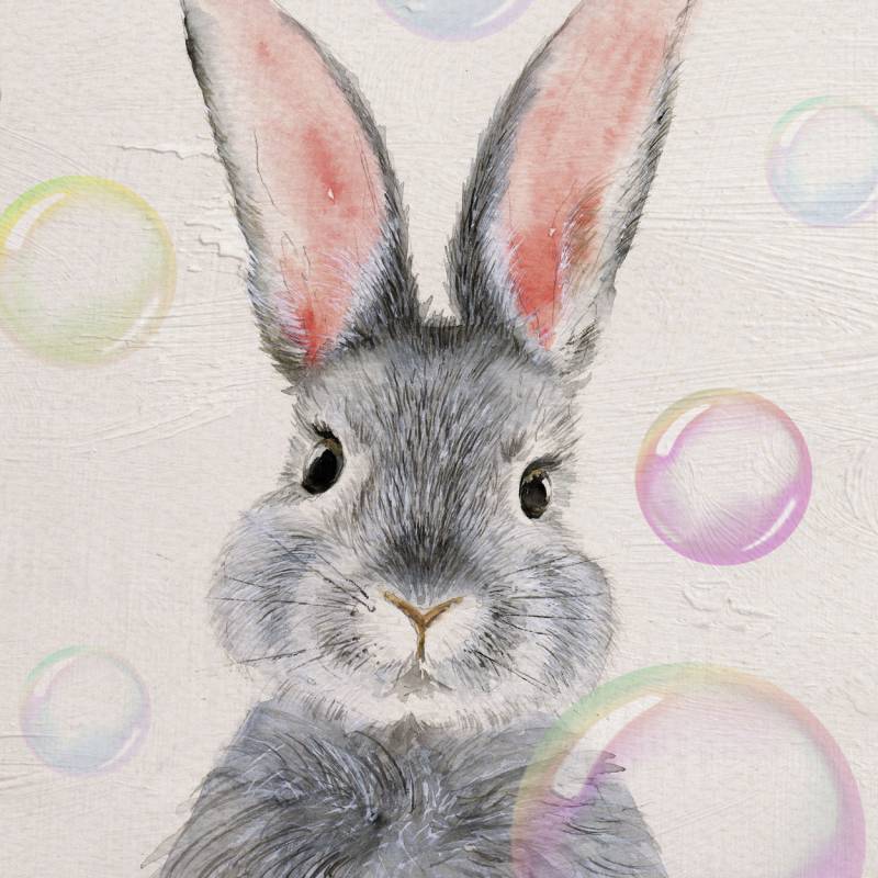 queence Leinwandbild »Adonis«, Hase-Hasen, (1 St.), Premium-Leinwandstoff, Handarbeit aus Deutschland von queence