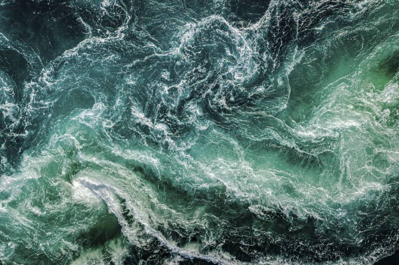 queence Leinwandbild »Aqua«, Meer-Meer Bilder-Kunst-Modern-Spa-Spa Bilder, (1 St.), Akustikbild mit sehr guten Schallabsorptions-Eigenschaften von queence