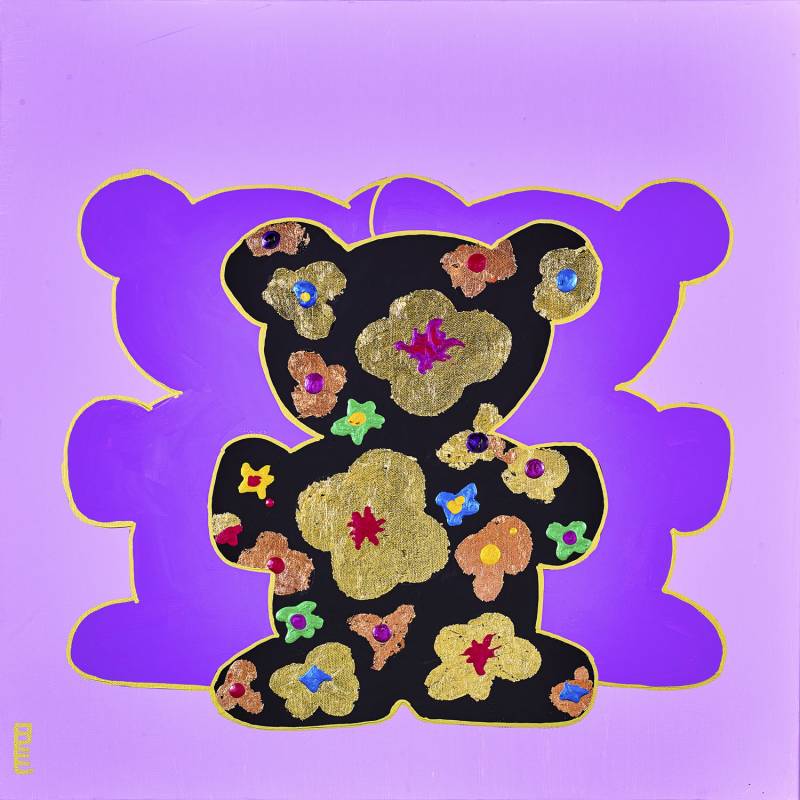 queence Leinwandbild »Bears VI«, Bär-Bären-Kunst, (1 St.), Premium-Leinwandstoff, Handarbeit aus Deutschland von queence