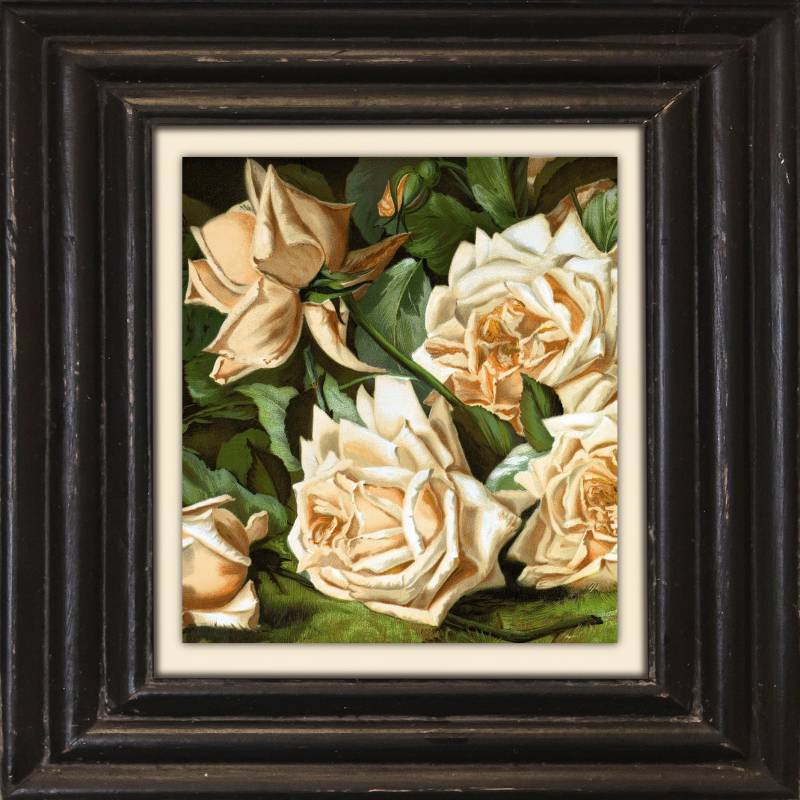 queence Leinwandbild »Blumen«, Kunst-Blumen-Blumenbilder-Stillleben-Garten-Gartenbilder, Premium-Leinwandstoff, Handarbeit aus Deutschland, 40x40cm von queence