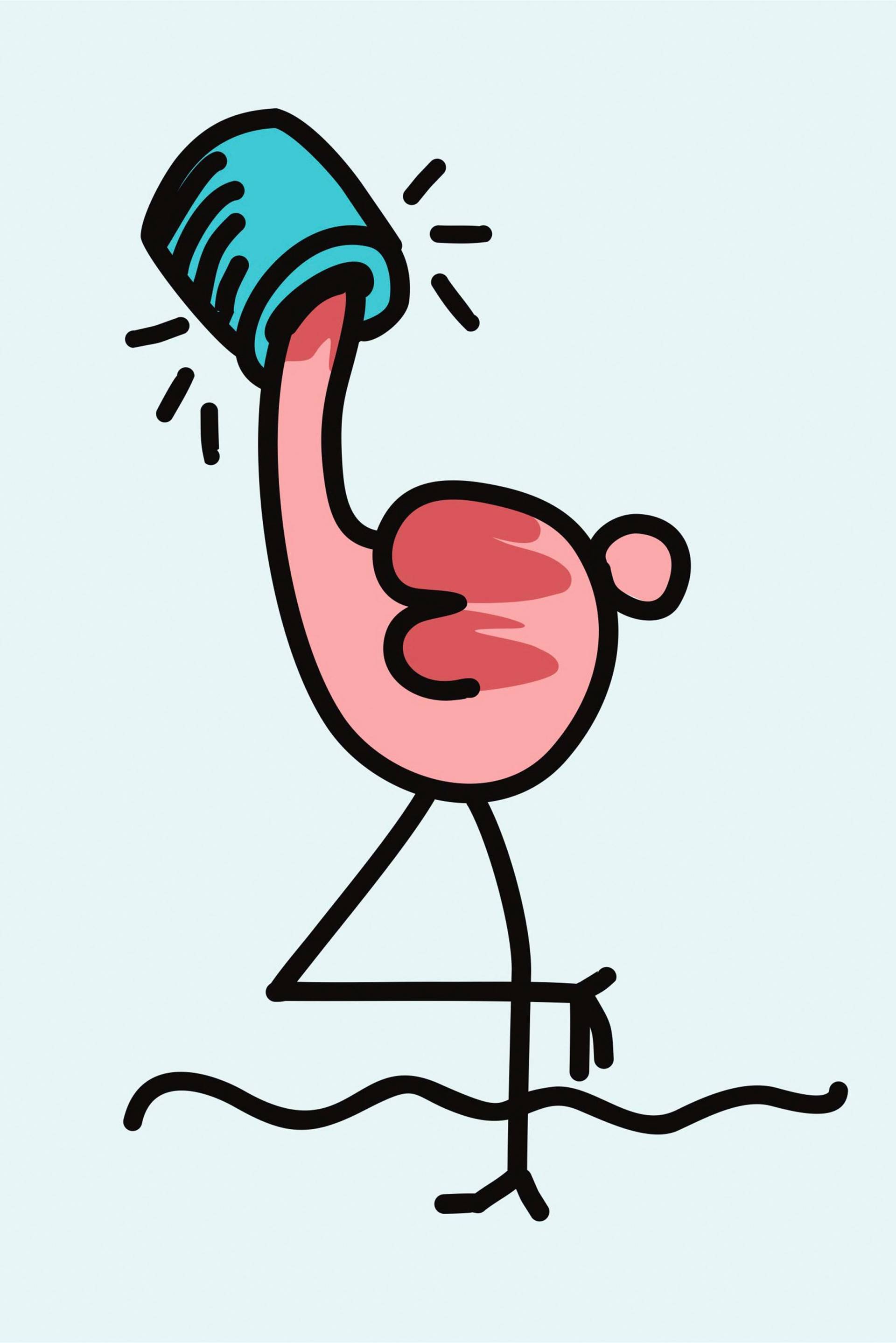 queence Leinwandbild »Flamingo« von queence