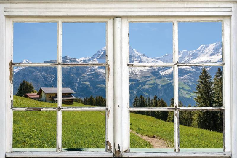 queence Leinwandbild »Südtirol«, Berge & Alpenbilder-Berghütte-Natur, (1 St.) von queence