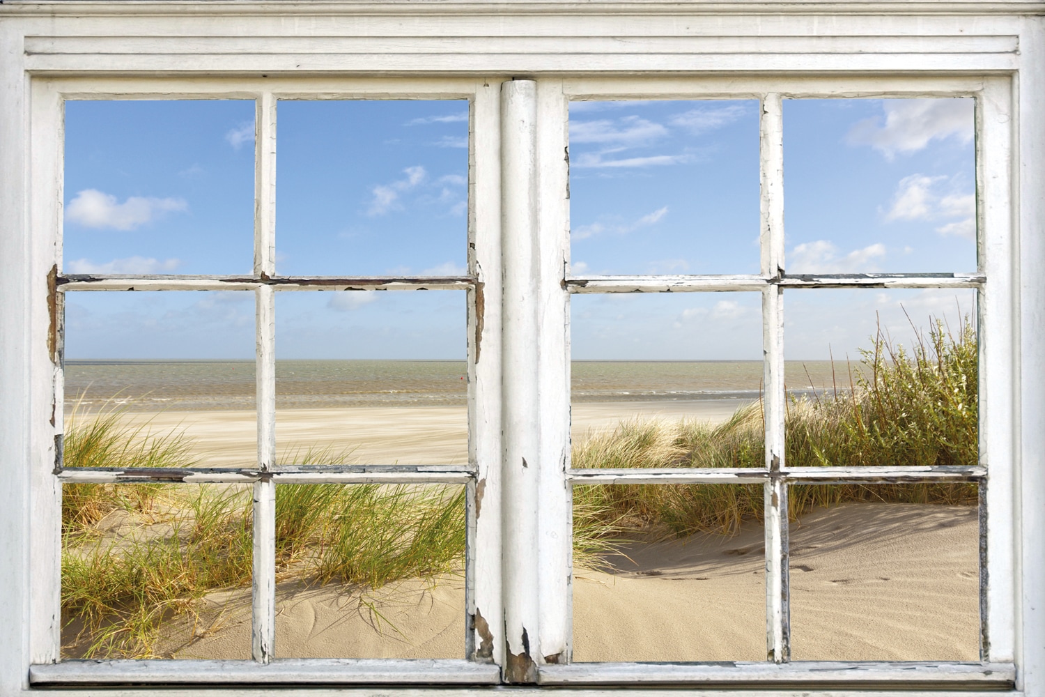 queence Leinwandbild »Sylt«, Düne-Meer-Natur, (1 St.) von queence