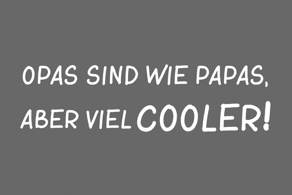 queence Metallbild »Cooler«, Schriftzüge-Schriftzug-Sprüche-Sprüche & Texte, (1 St.), Stahlschild, Blechschild, Sprüche, Texte, witzig, Opa, Papa von queence