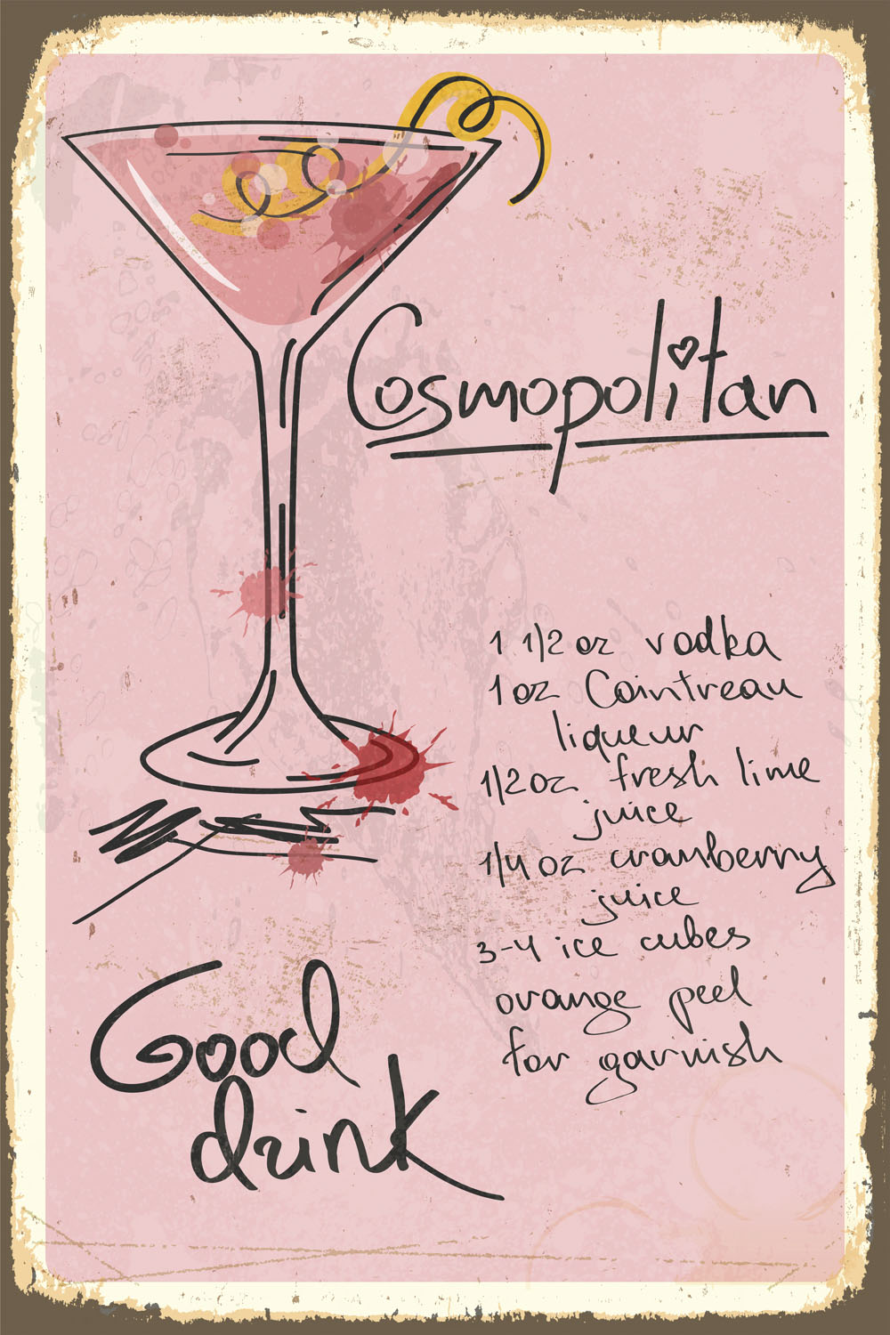 queence Metallbild »Cosmopolitan«, Sprüche, (1 St.) von queence