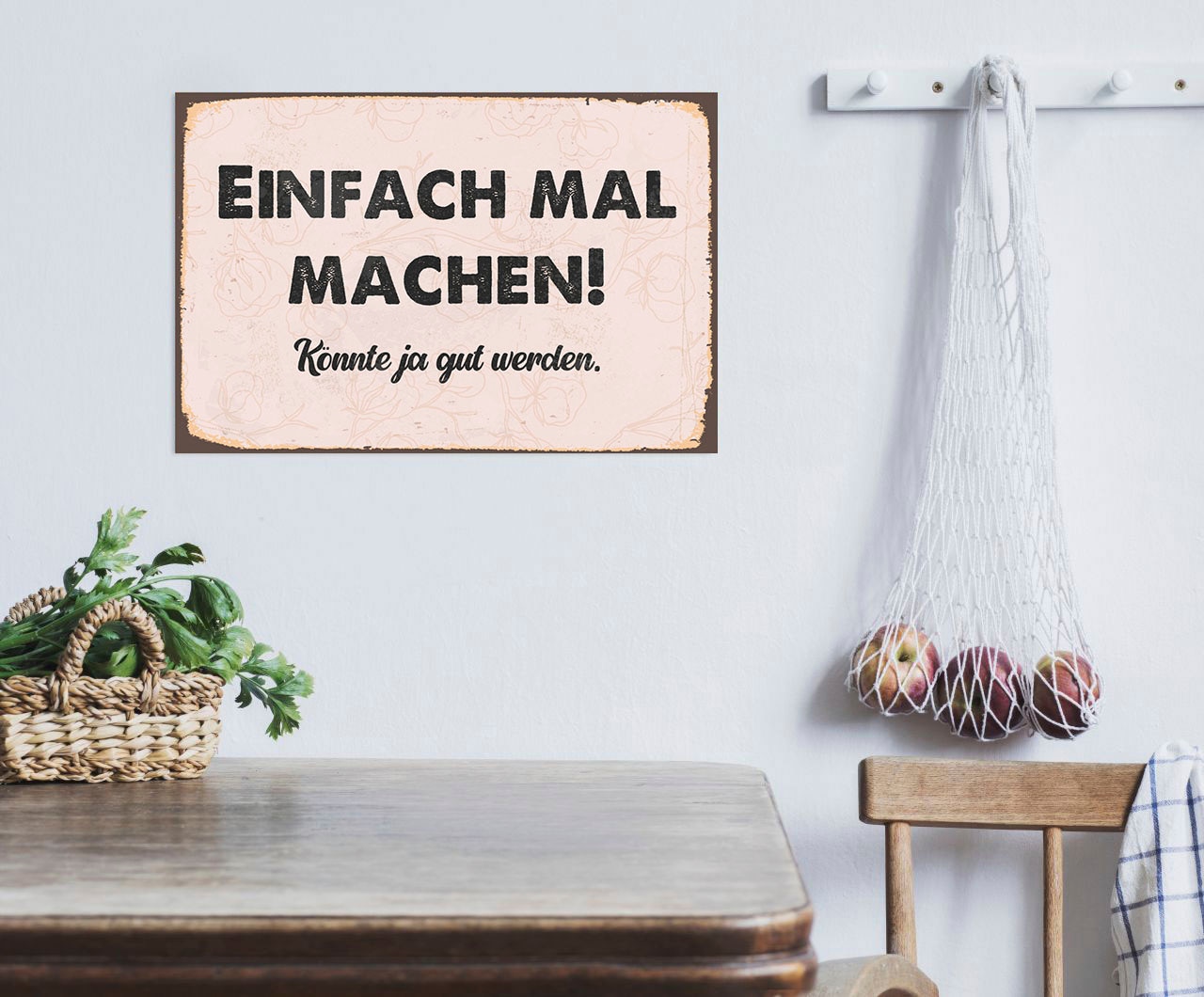 queence Metallbild »Einfach machen«, Schriftzüge, (1 St.) von queence