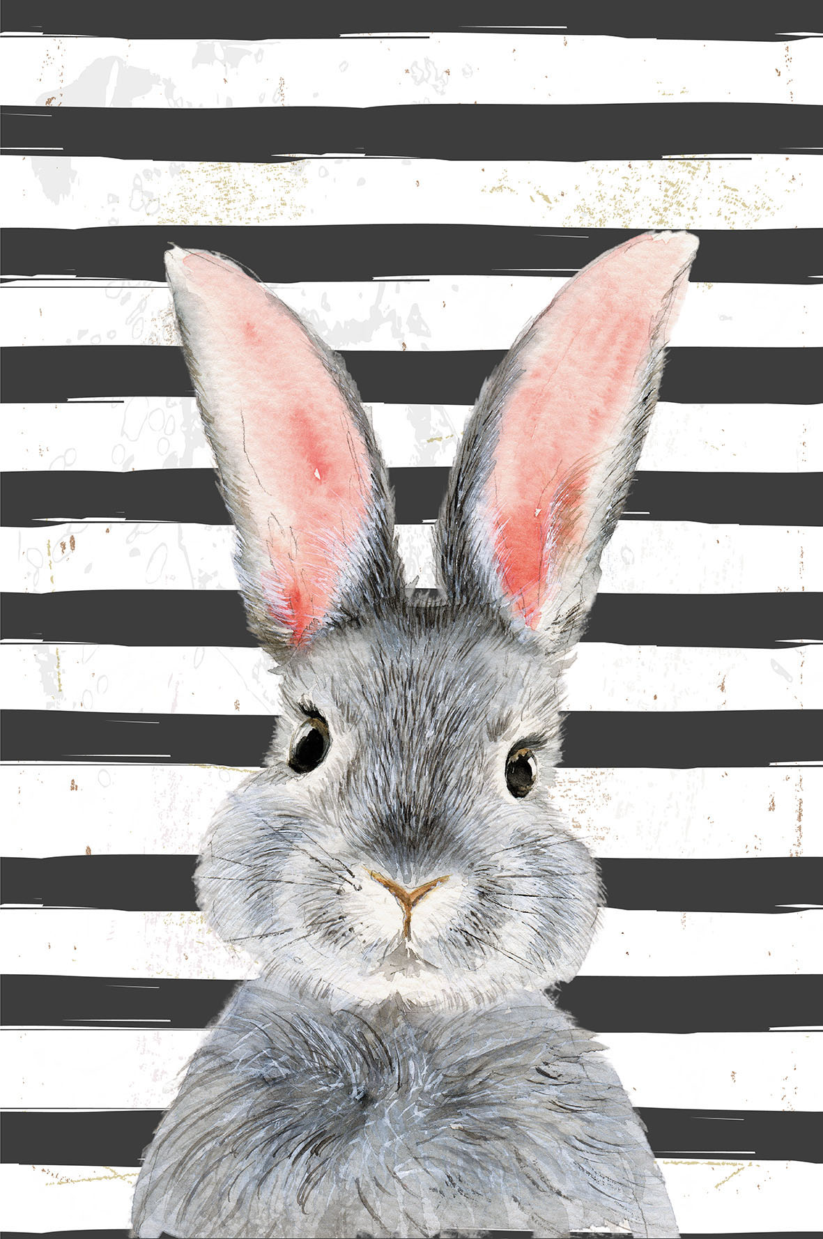 queence Metallbild »Gabrine«, Hase, (1 St.), Stahlschild, Blechschild, Hase, niedlich, Wanddeko von queence