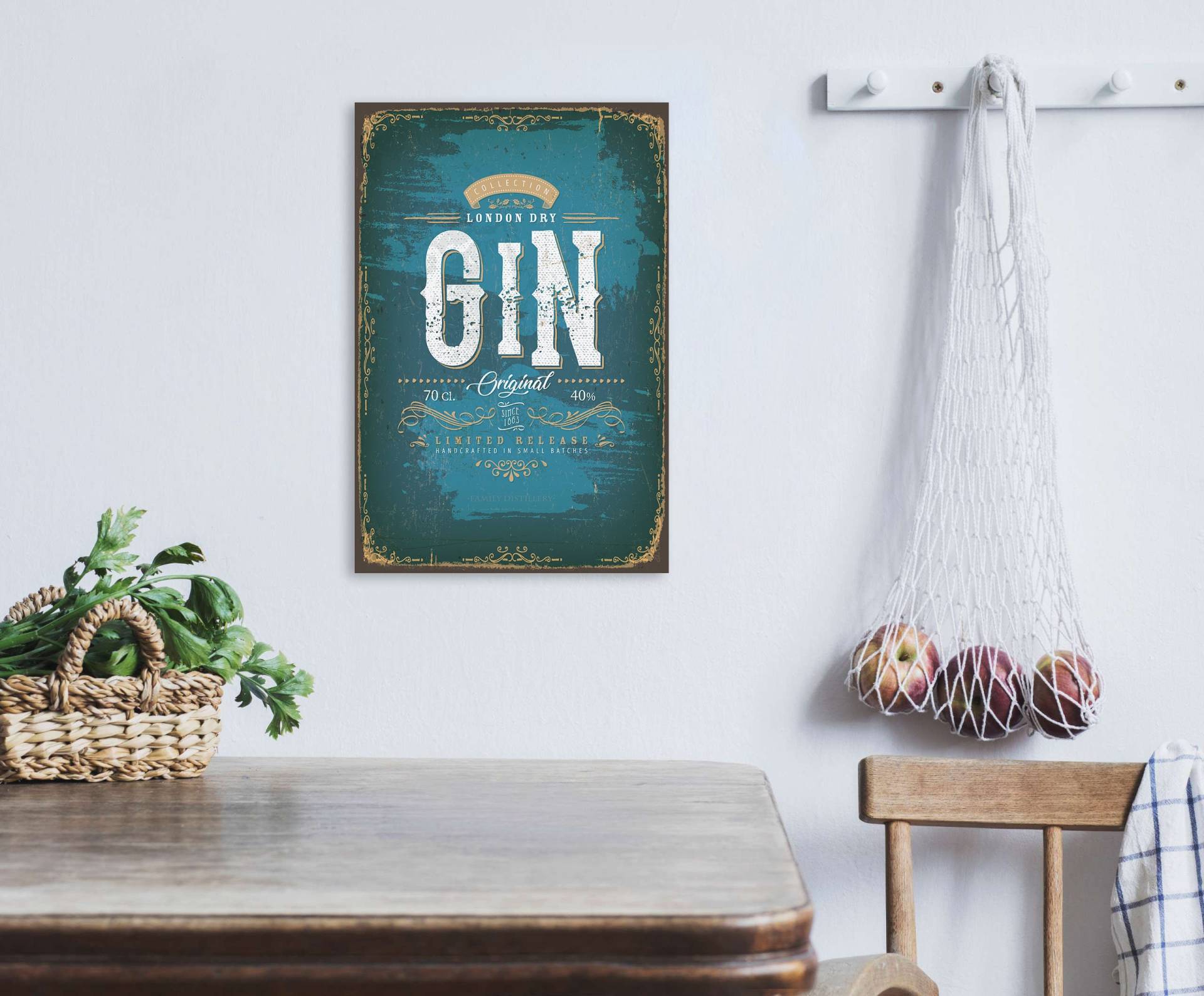 queence Metallbild »Gin«, Sprüche, (1 St.) von queence