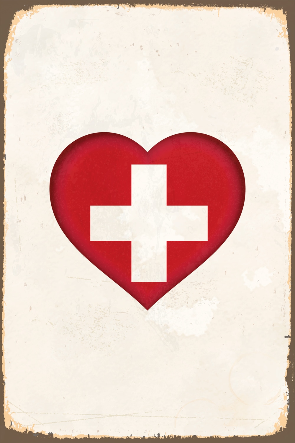 queence Metallbild »Heart for Switzerland«, Herzen-Schweiz-Vintage, Stahlschild, Blechschild, Schweiz queence Metallbild »Heart for Switzerland«, Herzen-Schweiz-Vintage, Stahlschild, Blechschild, Schweiz von queence